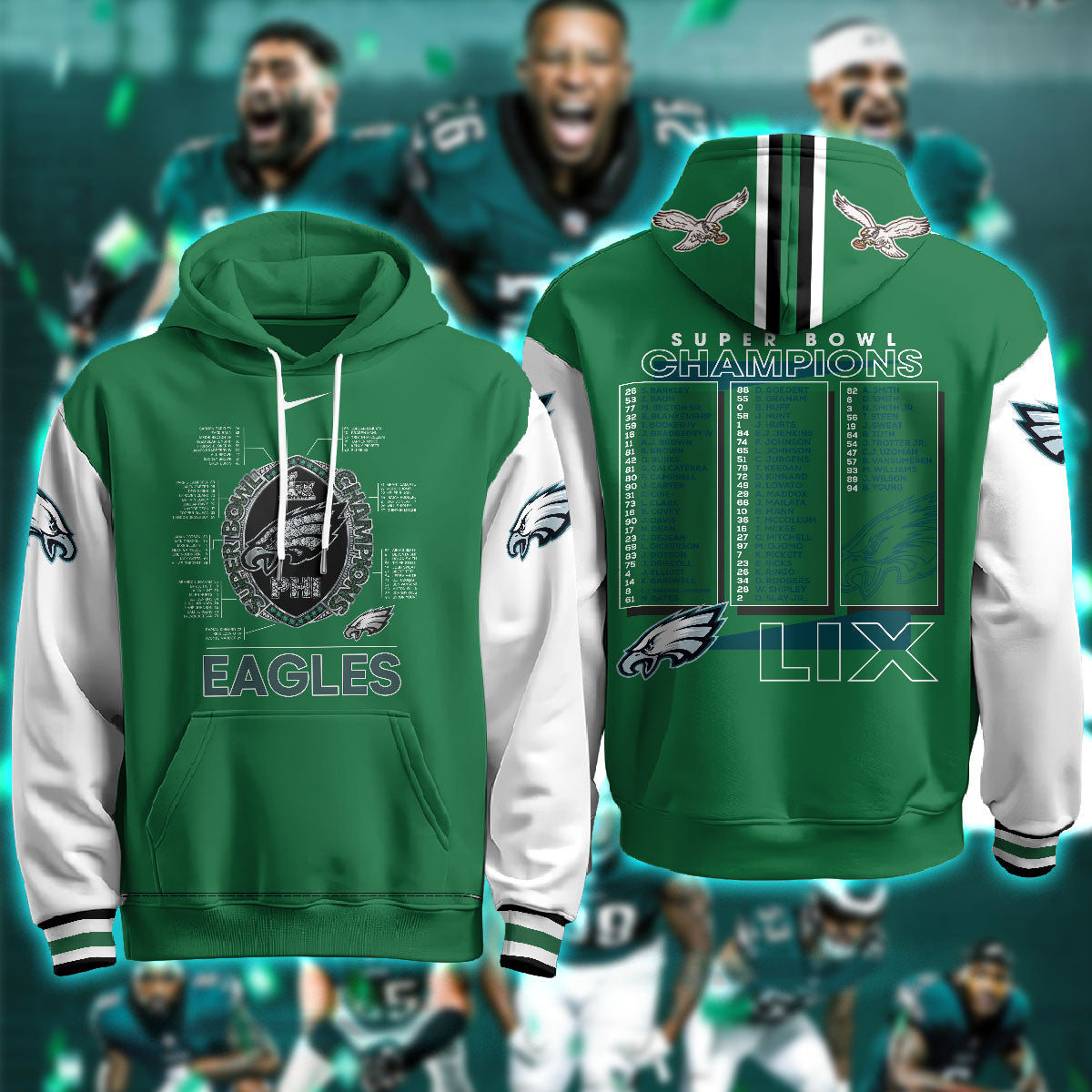 PHI Super Bowl LIX Champions Limited Hoodie N1