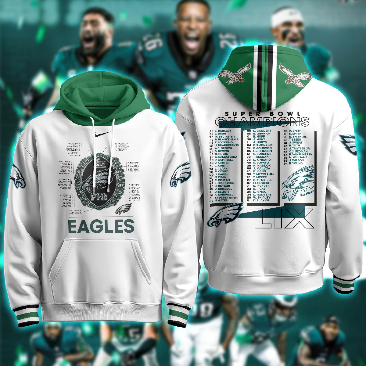 PHI Super Bowl LIX Champions Limited Hoodie N1