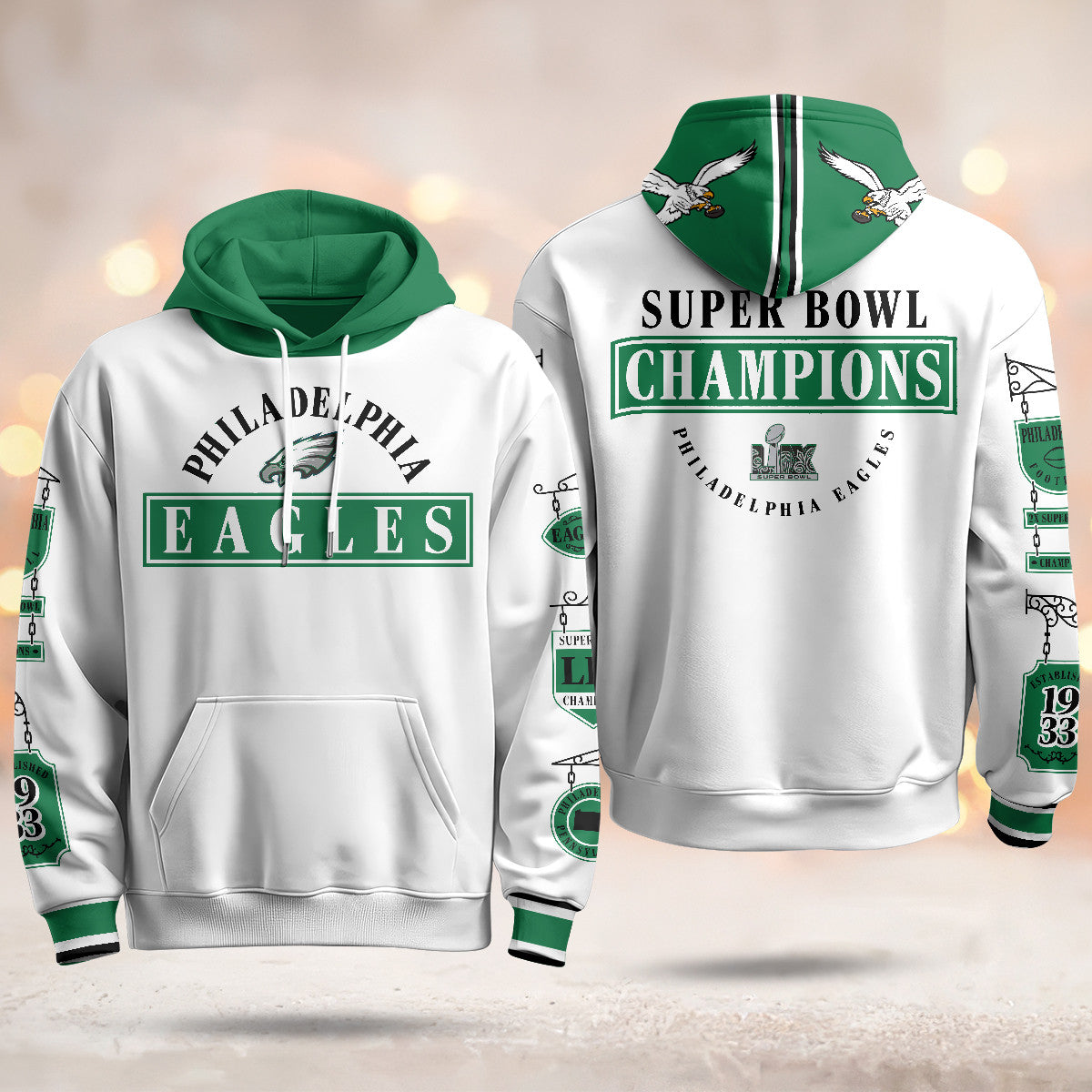 PHI Super Bowl LIX Champions Limited Hoodie N2