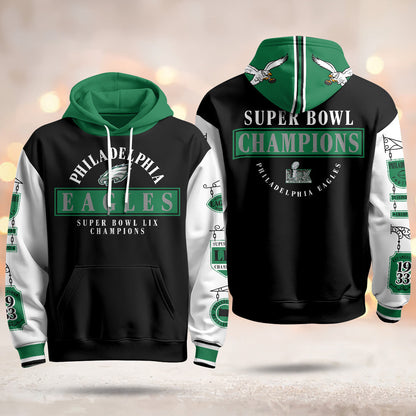 PHI Super Bowl LIX Champions Limited Hoodie N2