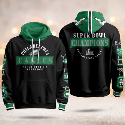 PHI Super Bowl LIX Champions Limited Hoodie N2