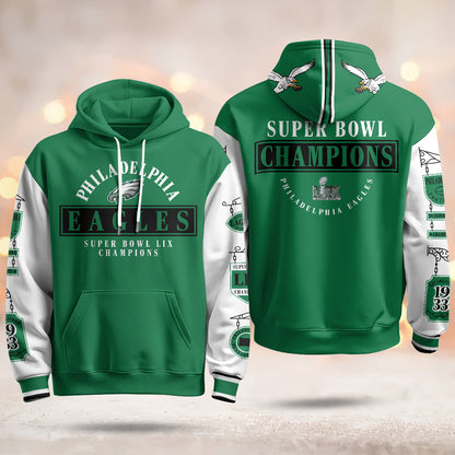 PHI Super Bowl LIX Champions Limited Hoodie N2