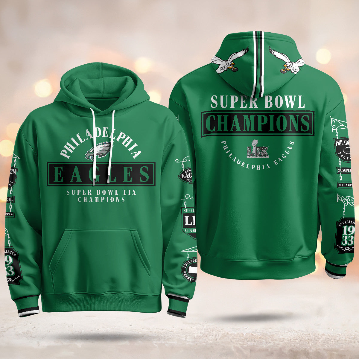 PHI Super Bowl LIX Champions Limited Hoodie N2