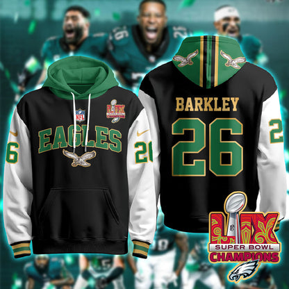 PHI Super Bowl LIX Champions Gold Hoodie N2R