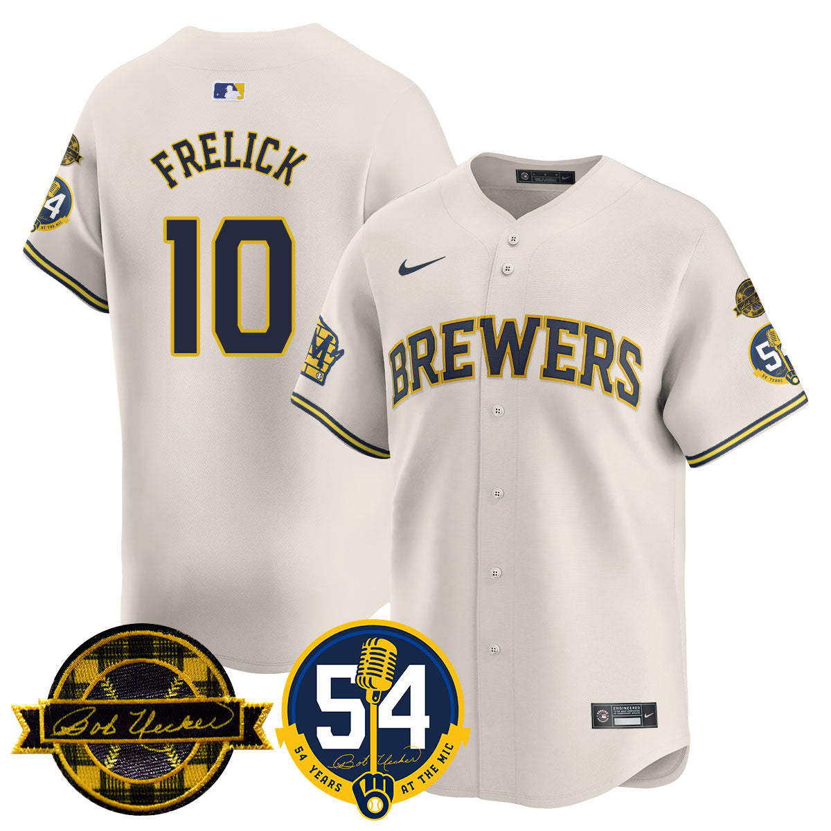 MIL Jersey - Bob Uecker, 54 Seasons for Brewers - All Stitched