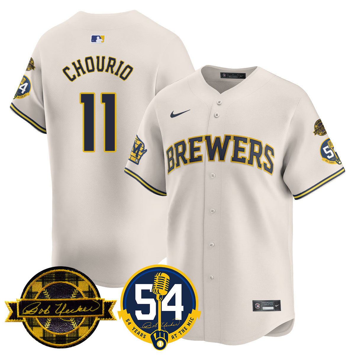 MIL Jersey - Bob Uecker, 54 Seasons for Brewers - All Stitched