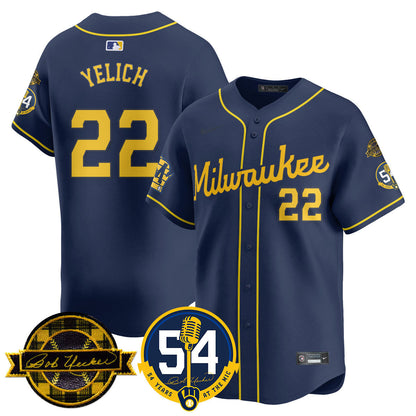 MIL Jersey - Bob Uecker, 54 Seasons for Brewers - All Stitched