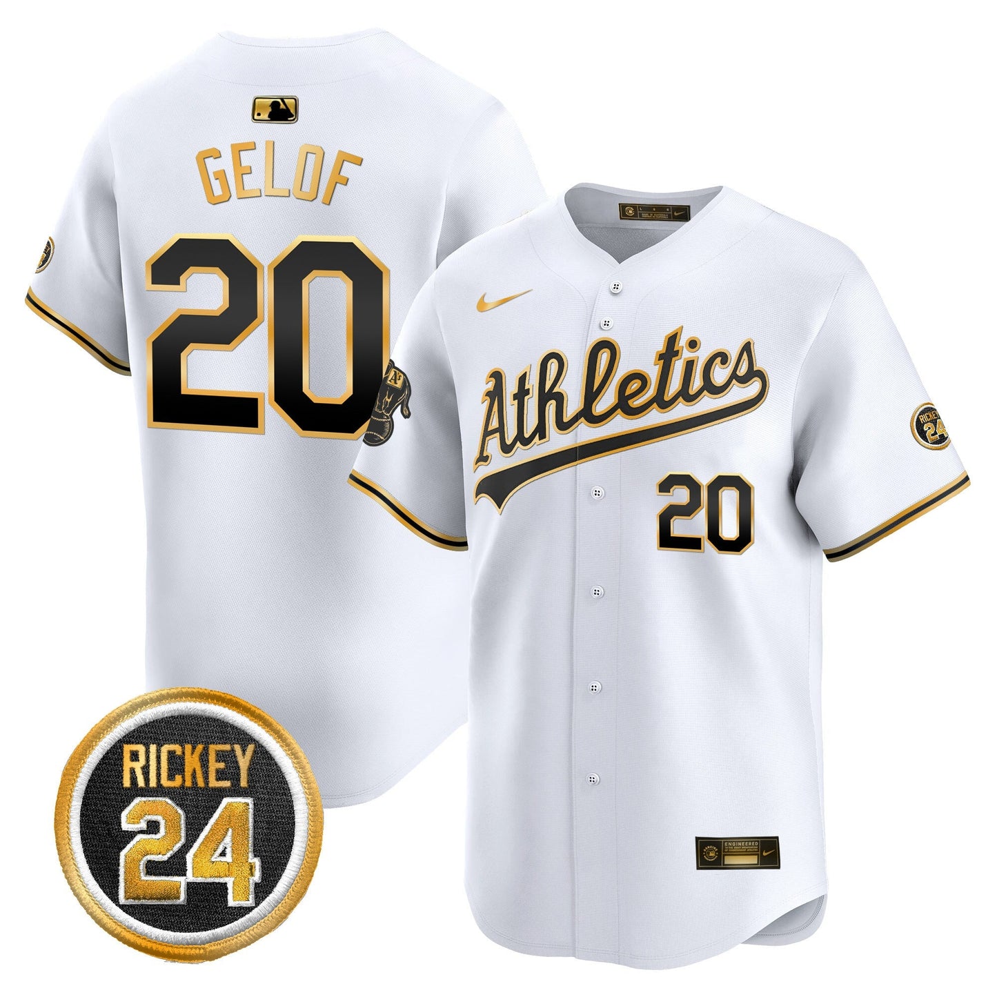 OAK Rickey Henderson Patch Vapor Premier Limited Jersey - All Stitched