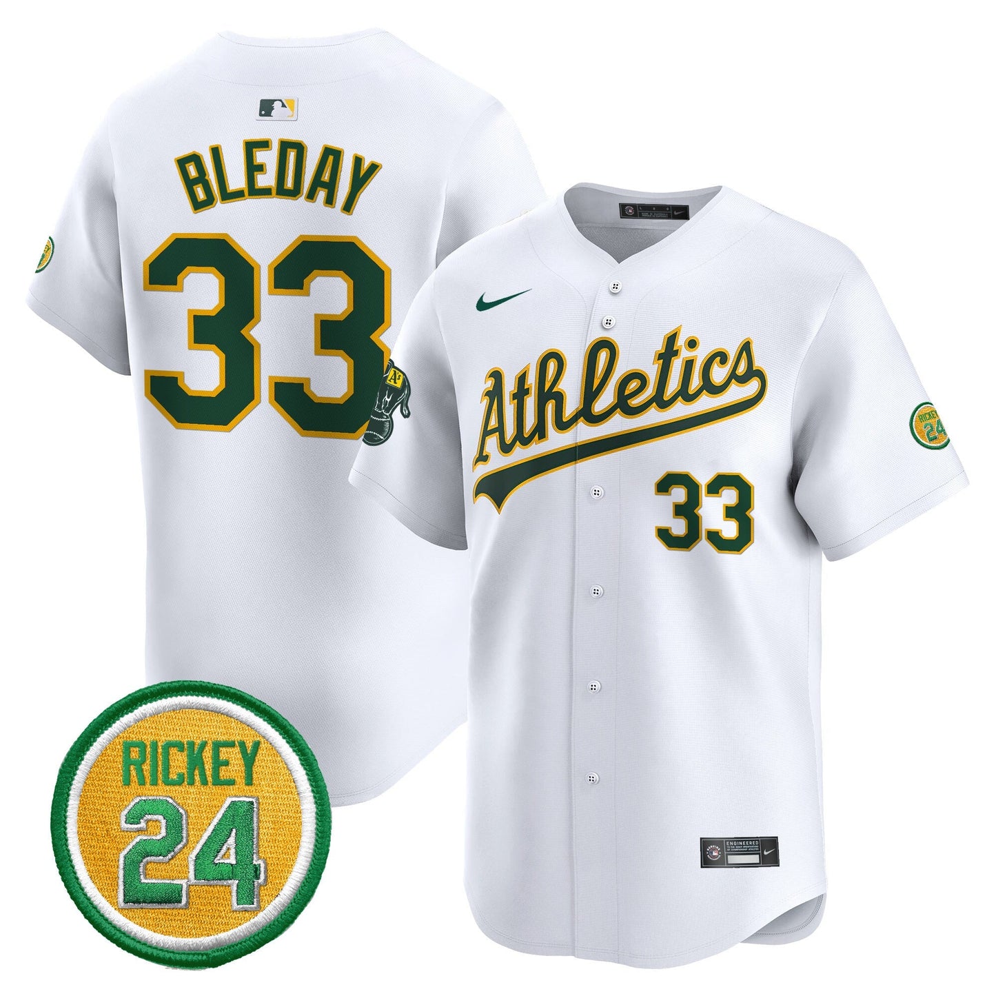 OAK Rickey Henderson Patch Vapor Premier Limited Jersey - All Stitched