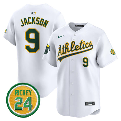OAK Rickey Henderson Patch Vapor Premier Limited Jersey - All Stitched
