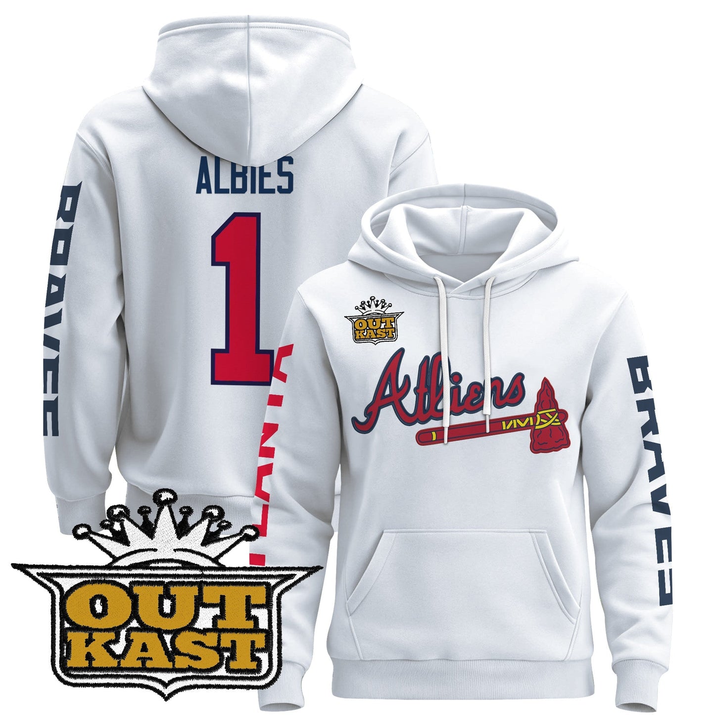 Men's Atlanta Braves 2025 Atliens Pullover Hoodie - All Stitched
