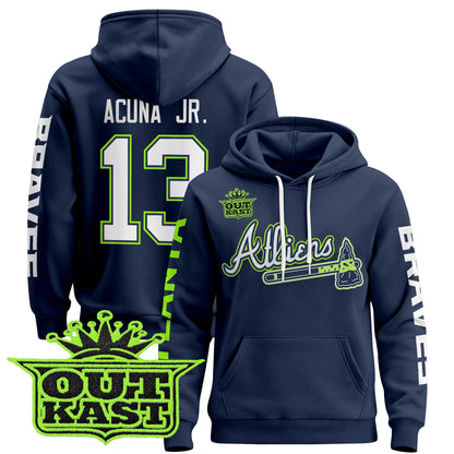 Men's Atlanta Braves 2025 Atliens Pullover Hoodie - All Stitched