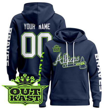 Atlanta Braves 2025 Atliens Custom Pullover Hoodie - All Stitched