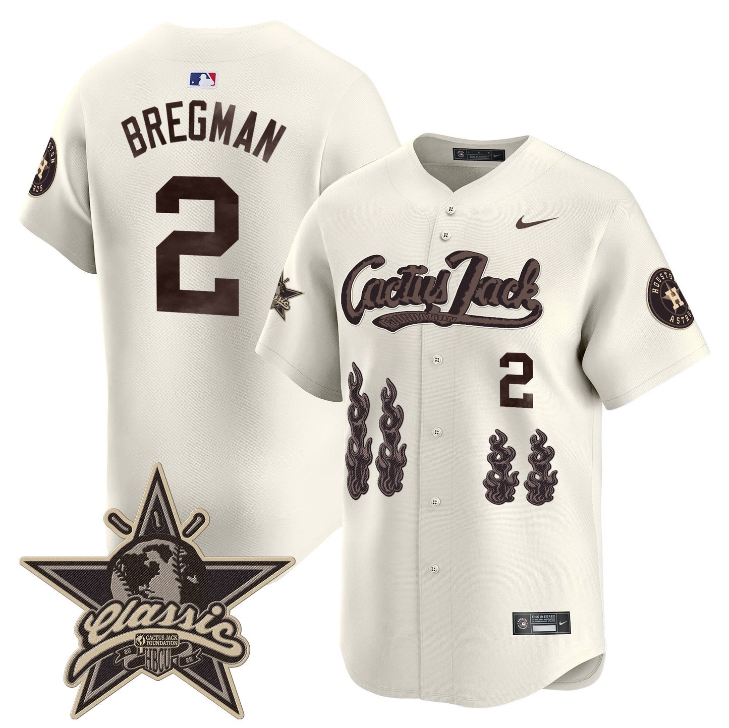 Men's Houston Astros Cactus Jack 2025 Vapor Premier Limited Jersey - All Stitched