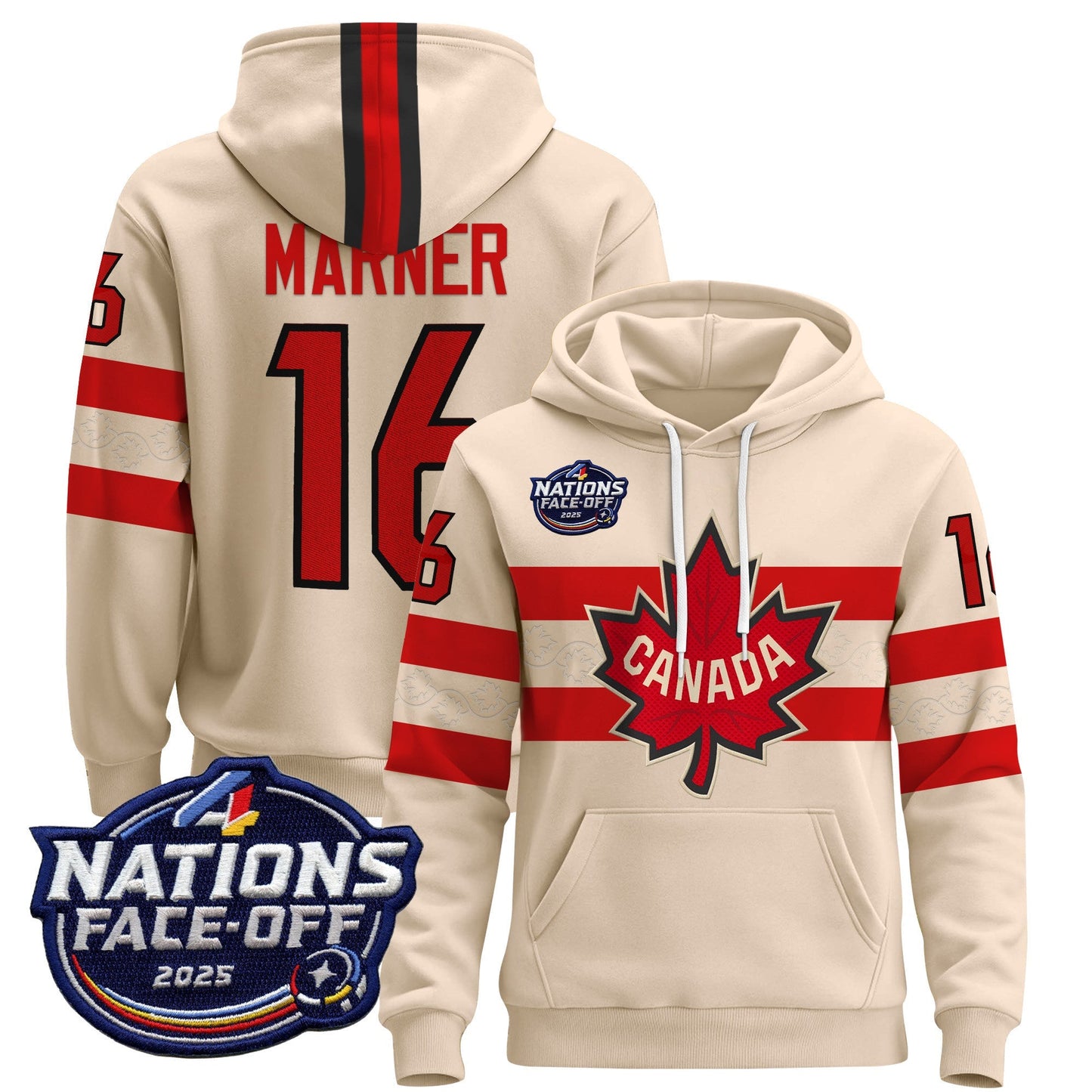 Men's Canada 4 Nations Face-Off 2025 Pullover Hoodie V2 - All Stitched