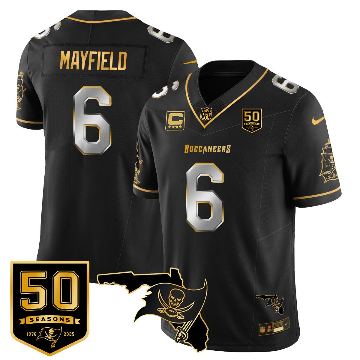 Men's Tampa Bay Buccaneers 50th Season Limited Jersey - All Stitched