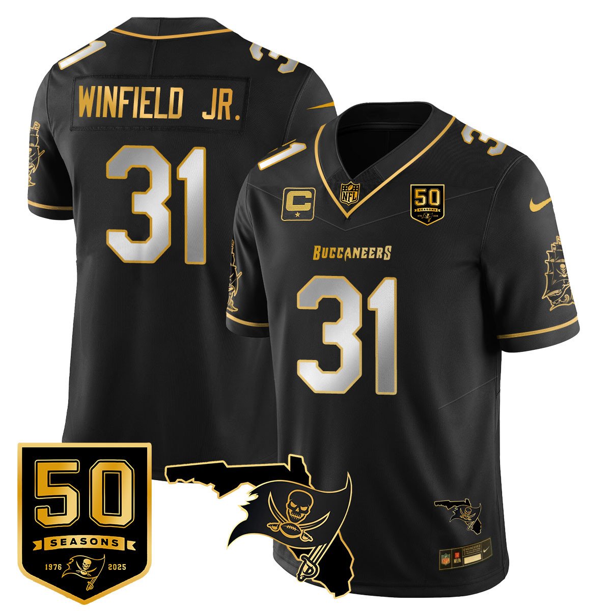 Men's Tampa Bay Buccaneers 50th Season Limited Jersey - All Stitched