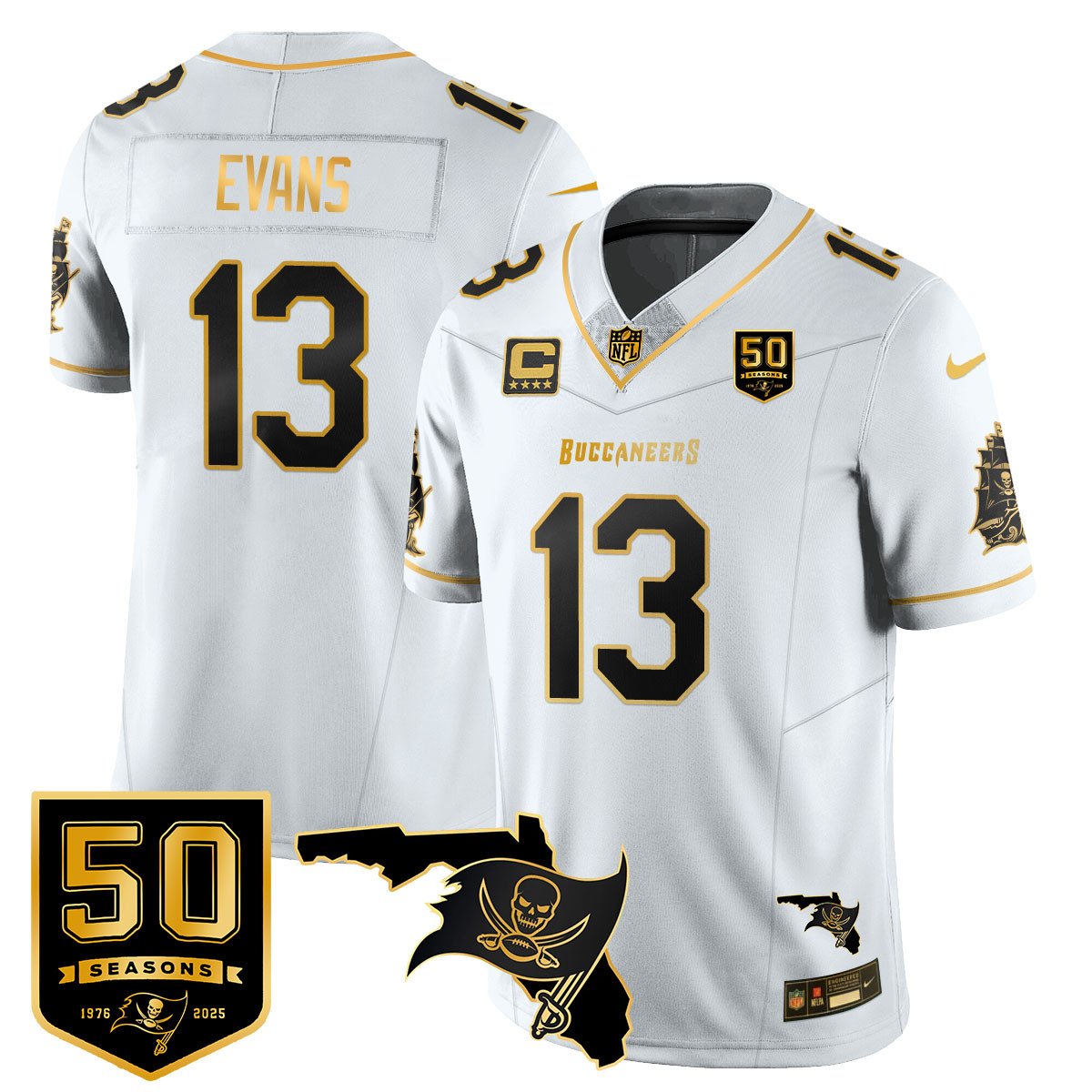 Men's Tampa Bay Buccaneers 50th Season Limited Jersey - All Stitched
