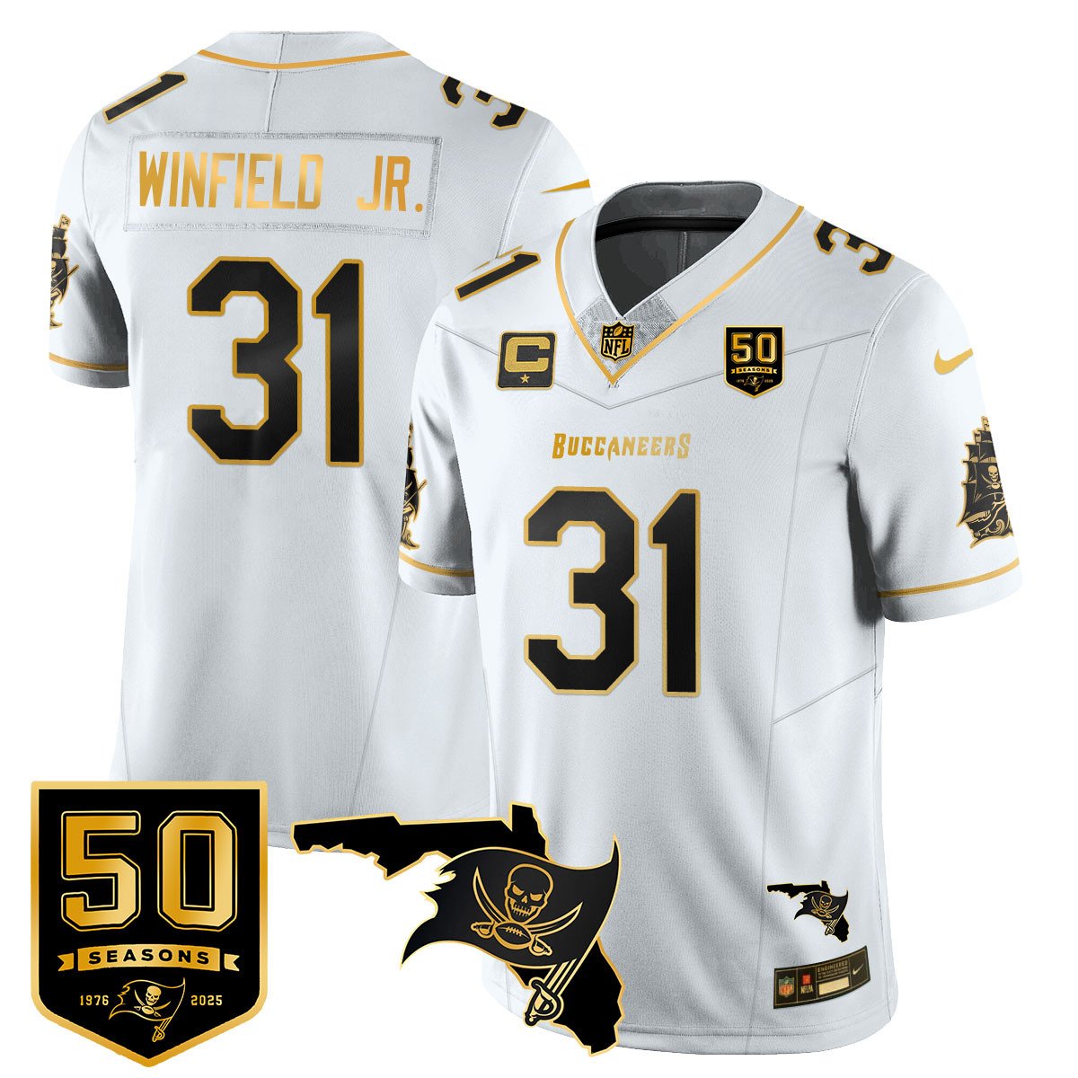 Men's Tampa Bay Buccaneers 50th Season Limited Jersey - All Stitched