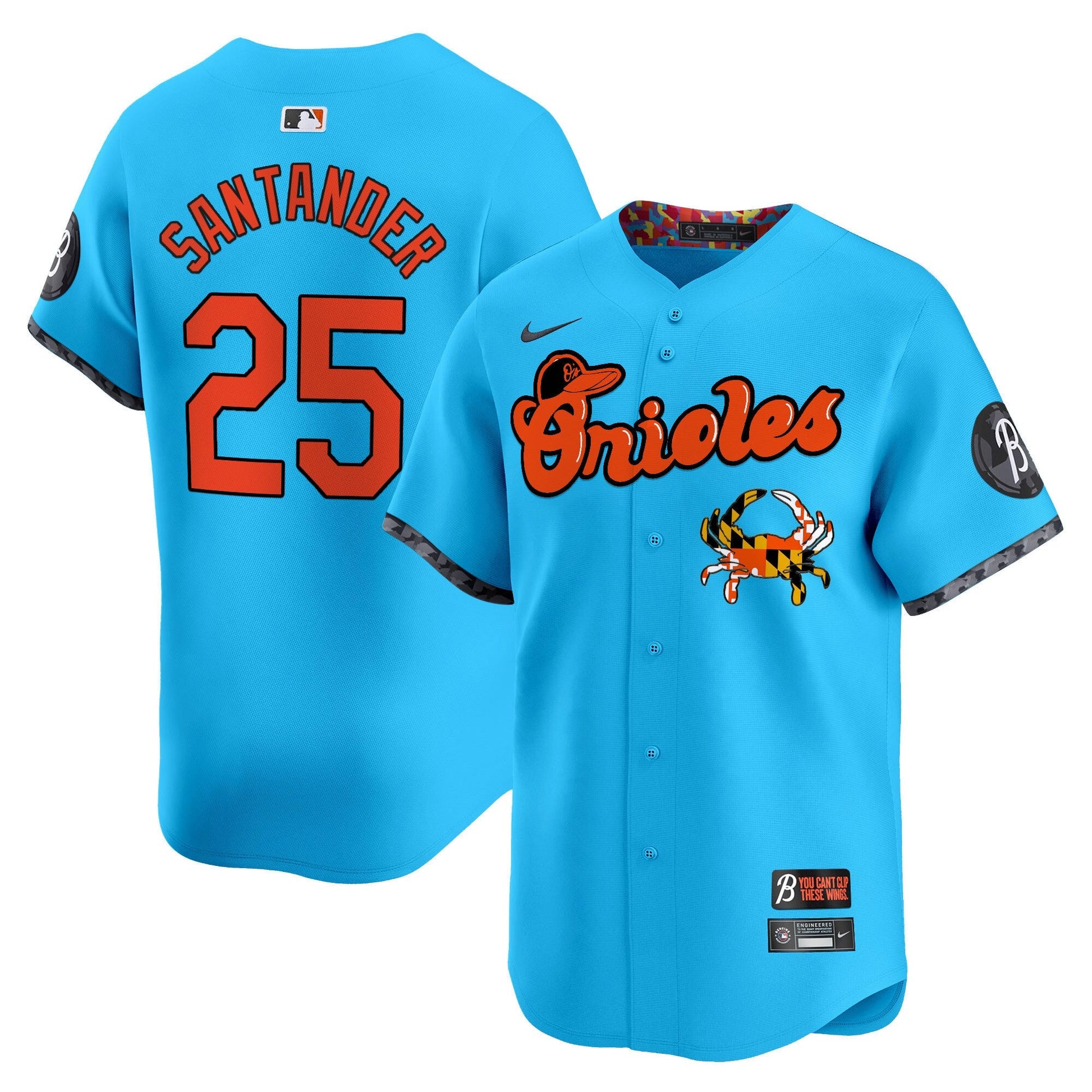 Men's Baltimore Orioles Maryland Blue Crab Vapor Premier Limited Jersey - All Stitched