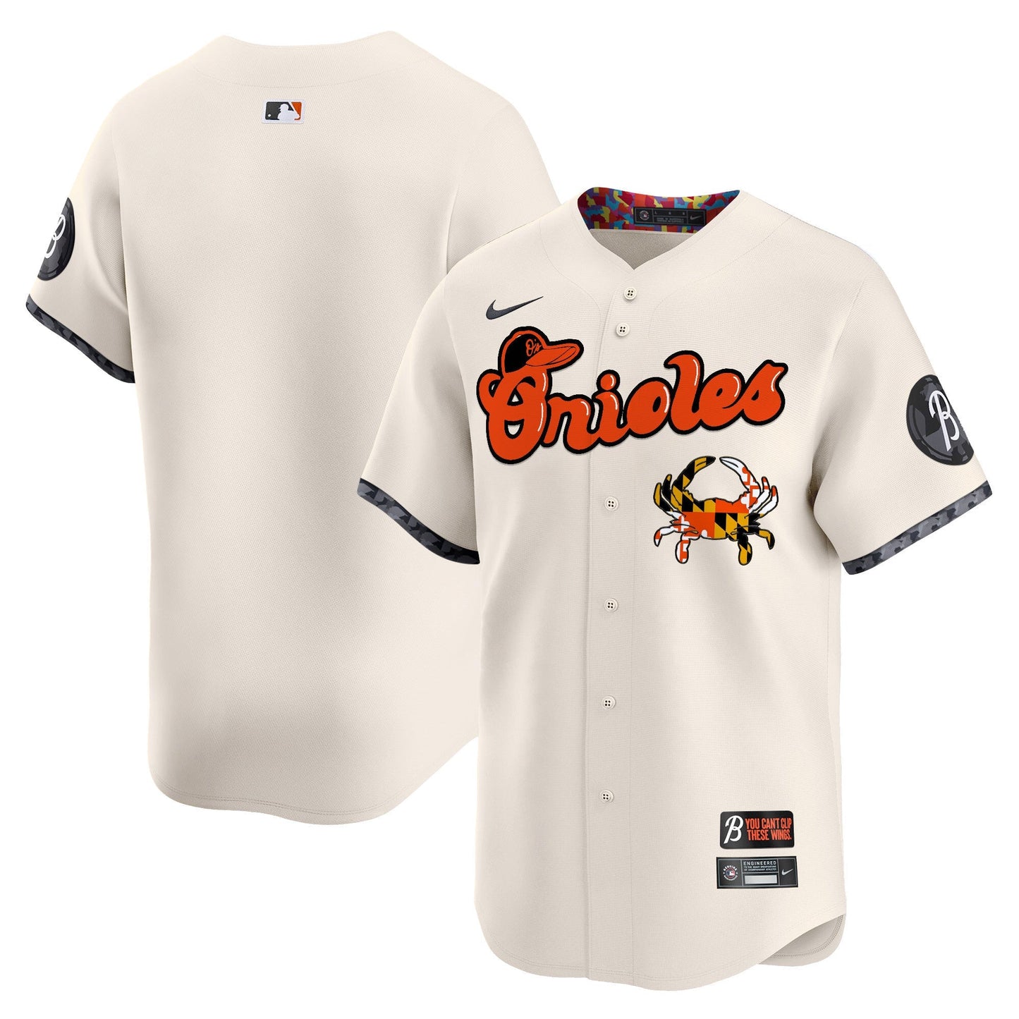 Men's Baltimore Orioles Maryland Blue Crab Vapor Premier Limited Jersey - All Stitched