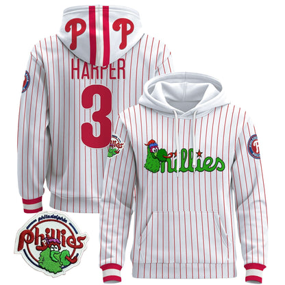 Men's Philadelphia Phillies Phanatic Patch Pullover Hoodie - All Stitched