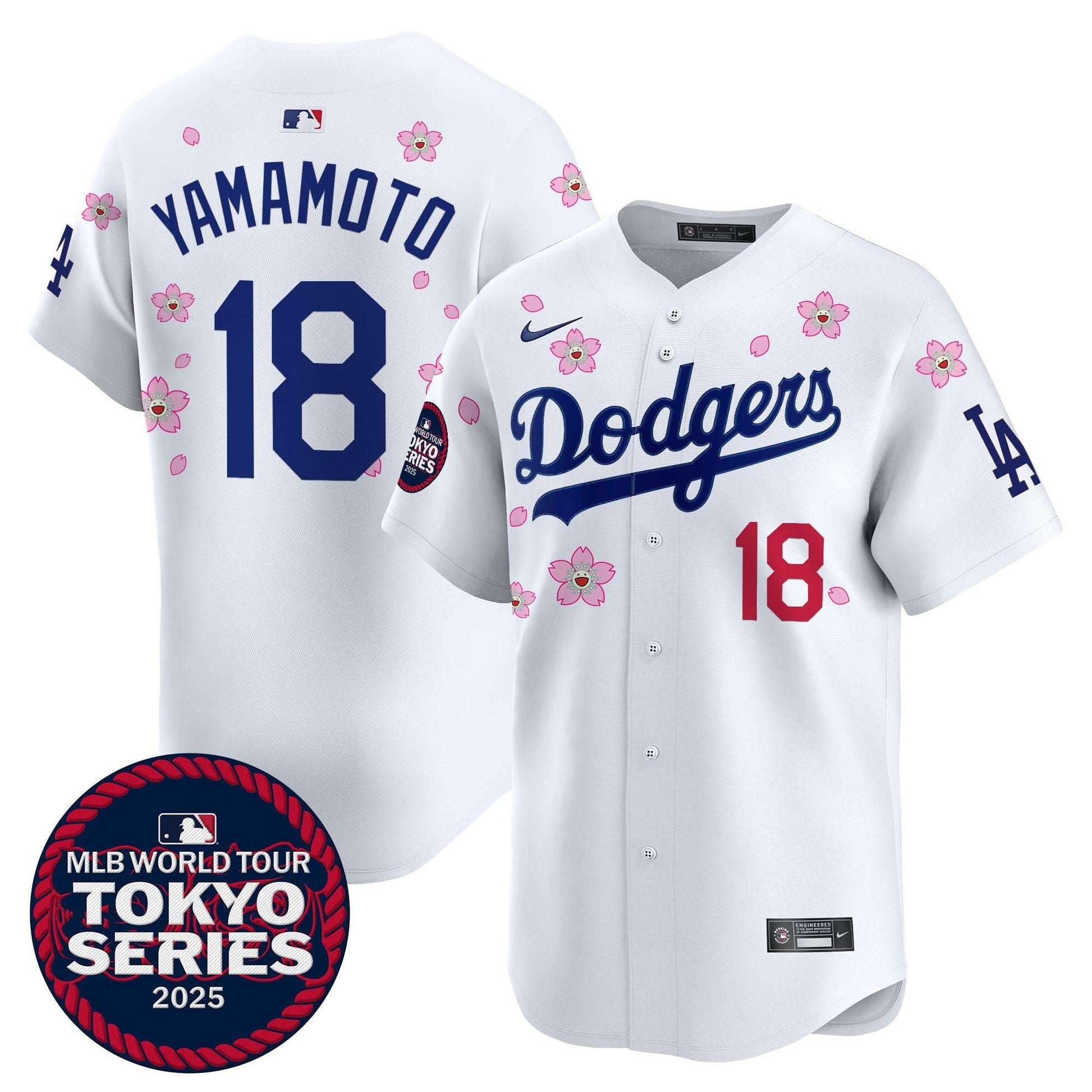 Men's Dodgers Tokyo Series 2025 Vapor Premier Limited Jersey V2 - Stitched