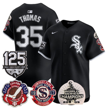 Men's Chicago White Sox 125th Anniversary - World Series Champions Jersey - All Stitched
