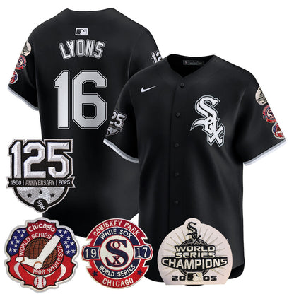 Men's Chicago White Sox 125th Anniversary - World Series Champions Jersey - All Stitched