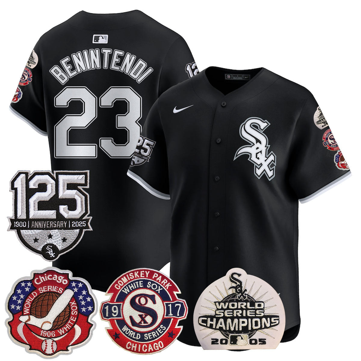 Men's Chicago White Sox 125th Anniversary - World Series Champions Jersey - All Stitched