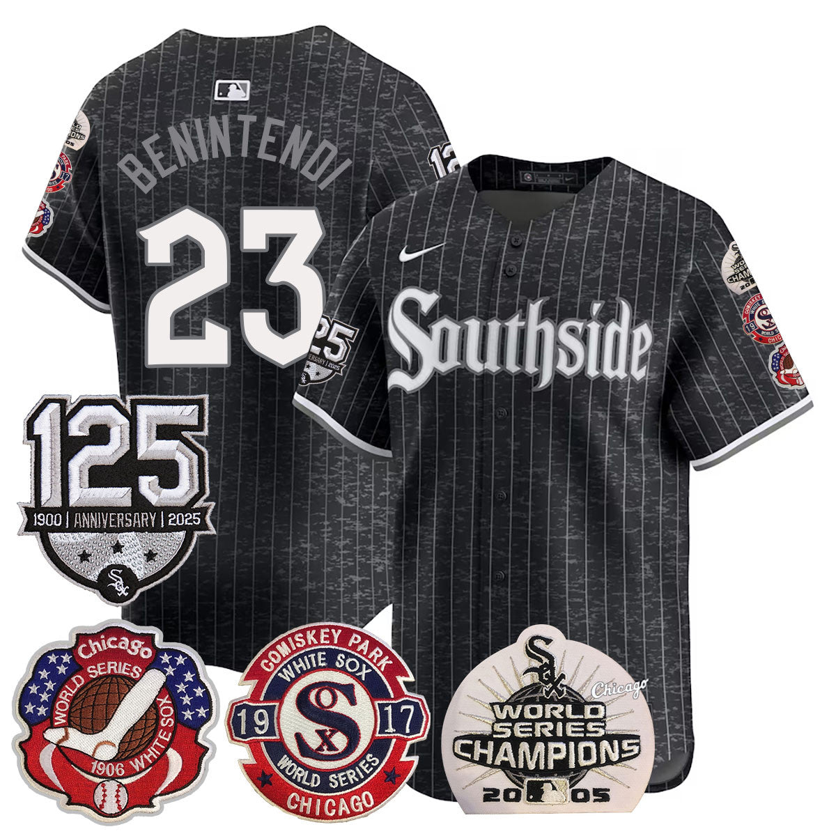 Men's Chicago White Sox 125th Anniversary - World Series Champions Jersey - All Stitched