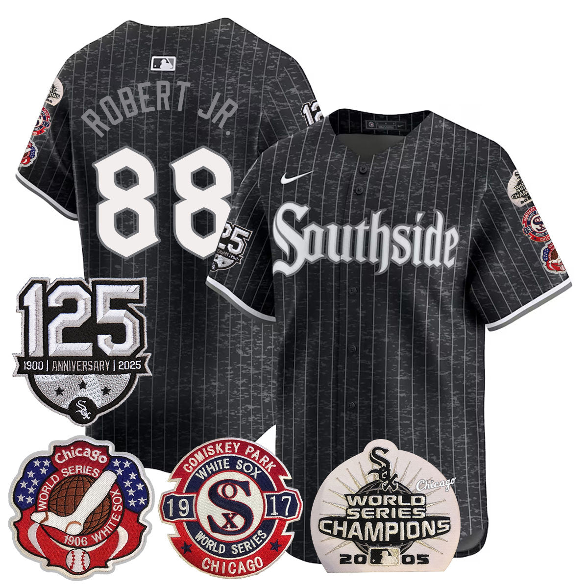Men's Chicago White Sox 125th Anniversary - World Series Champions Jersey - All Stitched
