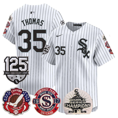 Men's Chicago White Sox 125th Anniversary - World Series Champions Jersey - All Stitched