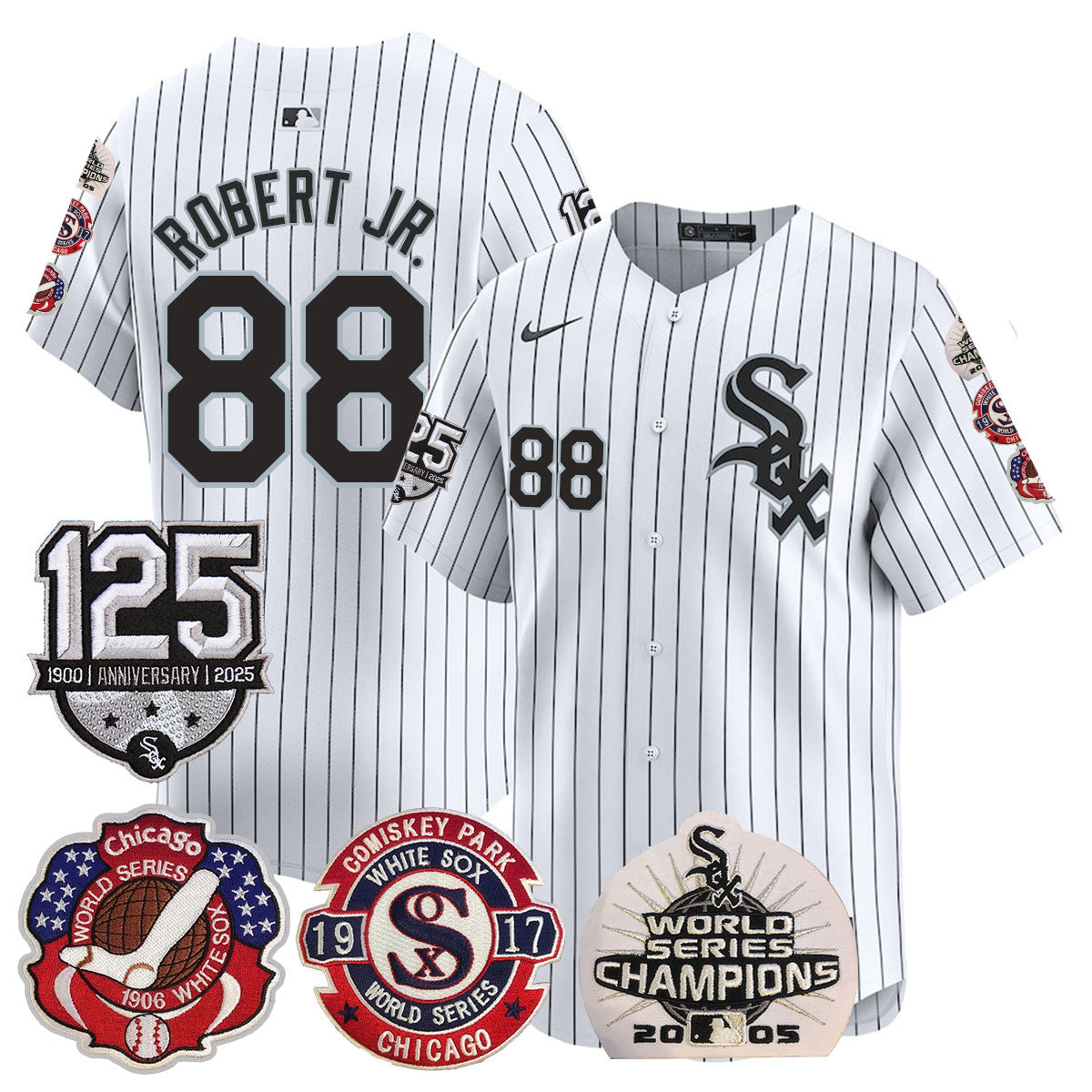 Men's Chicago White Sox 125th Anniversary - World Series Champions Jersey - All Stitched