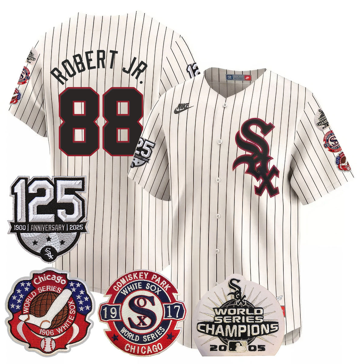 Men's Chicago White Sox 125th Anniversary - World Series Champions Jersey - All Stitched