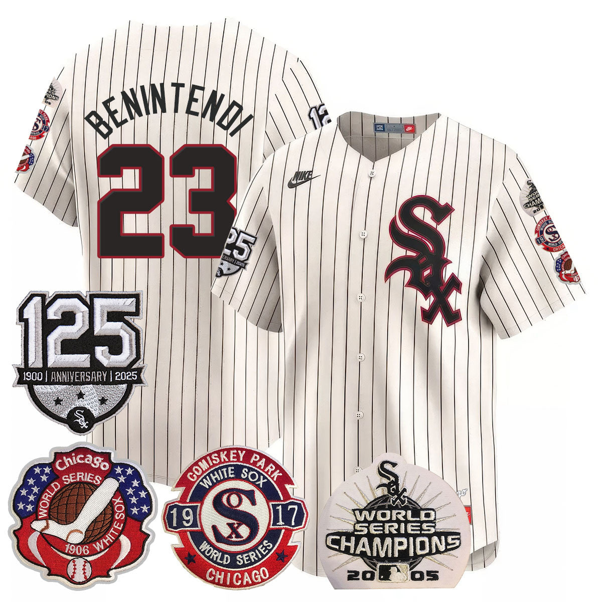 Men's Chicago White Sox 125th Anniversary - World Series Champions Jersey - All Stitched