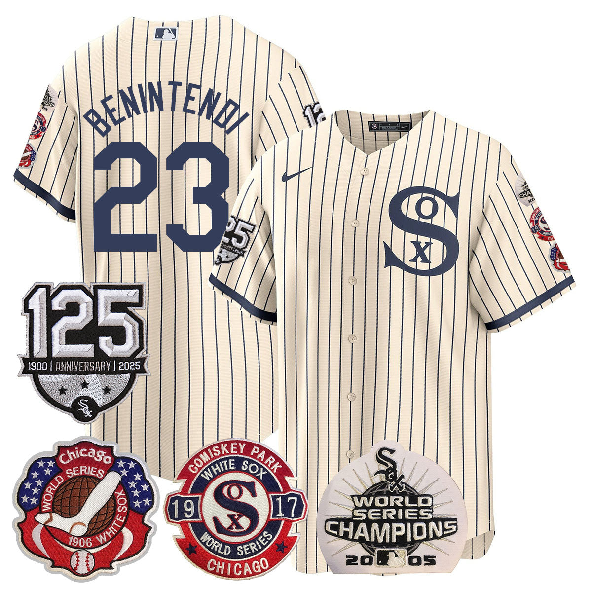 Men's Chicago White Sox 125th Anniversary - World Series Champions Jersey - All Stitched