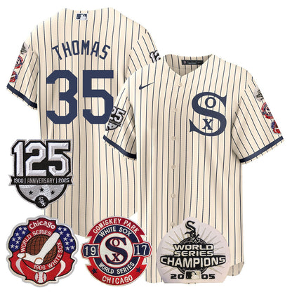 Men's Chicago White Sox 125th Anniversary - World Series Champions Jersey - All Stitched