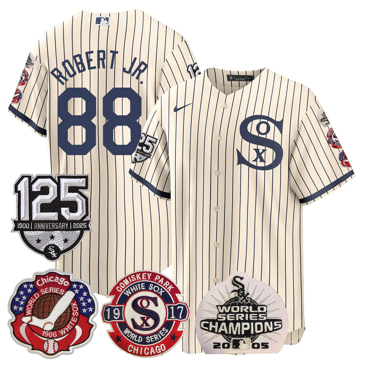 Men's Chicago White Sox 125th Anniversary - World Series Champions Jersey - All Stitched