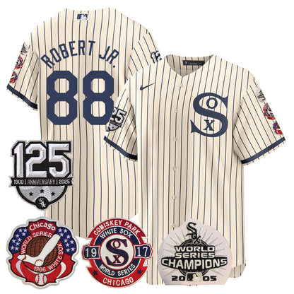 Men's Chicago White Sox 125th Anniversary - World Series Champions Jersey - All Stitched
