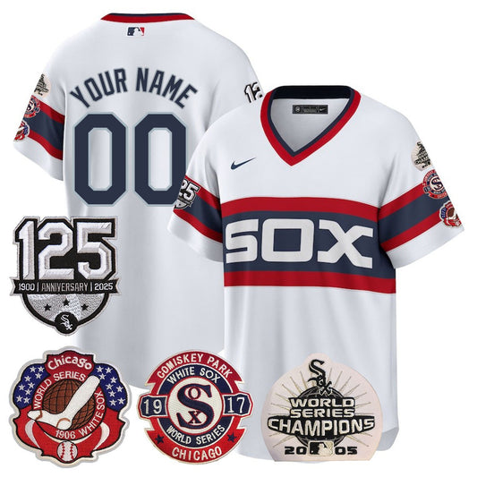 Custom Chicago White Sox 125th Anniversary - World Series Champions Jersey - All Stitched