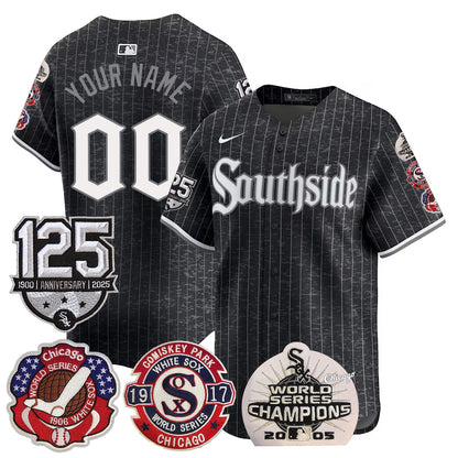 Custom Chicago White Sox 125th Anniversary - World Series Champions Jersey - All Stitched