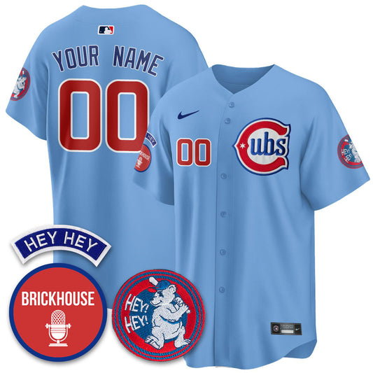 Custom Gender/Name Chicago Cubs Limited Jersey - Jack Brickhouse "Hey Hey" Patch - All Stitched
