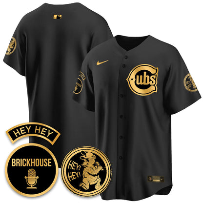 Men's Chicago Cubs Limited Jersey - Jack Brickhouse "Hey Hey" Patch - All Stitched