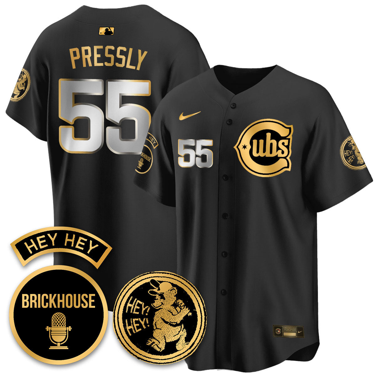 Men's Chicago Cubs Limited Jersey - Jack Brickhouse "Hey Hey" Patch - All Stitched