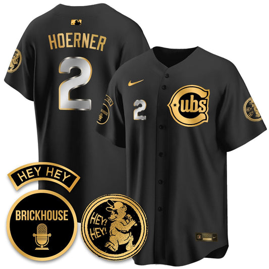 Men's Chicago Cubs Limited Jersey - Jack Brickhouse "Hey Hey" Patch - All Stitched