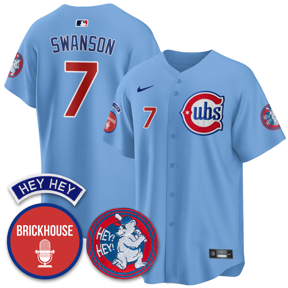 Men's Chicago Cubs Limited Jersey - Jack Brickhouse "Hey Hey" Patch - All Stitched