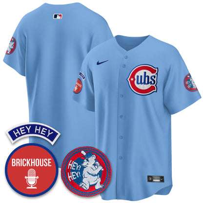 Men's Chicago Cubs Limited Jersey - Jack Brickhouse "Hey Hey" Patch - All Stitched