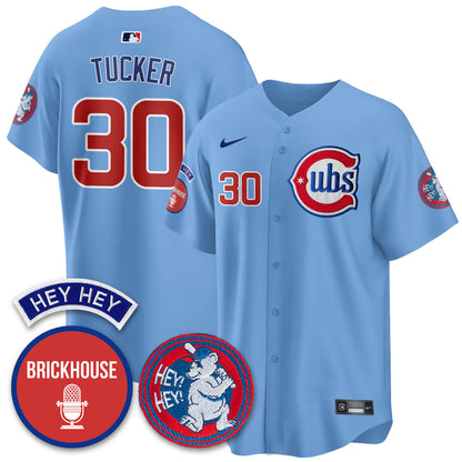 Men's Chicago Cubs Limited Jersey - Jack Brickhouse "Hey Hey" Patch - All Stitched