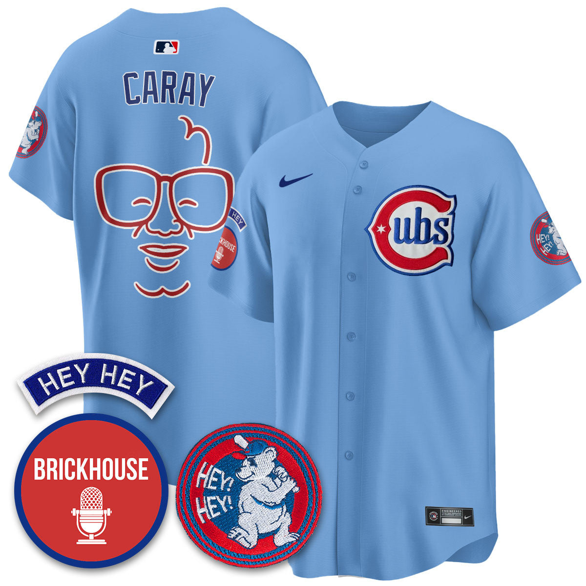 Men's Chicago Cubs Limited Jersey - Jack Brickhouse "Hey Hey" Patch - All Stitched